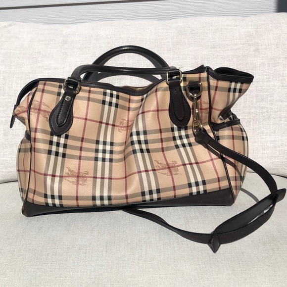 Burberry Haymarket Diaper Shoulder Crossbody Bag - Picture 3 of 16